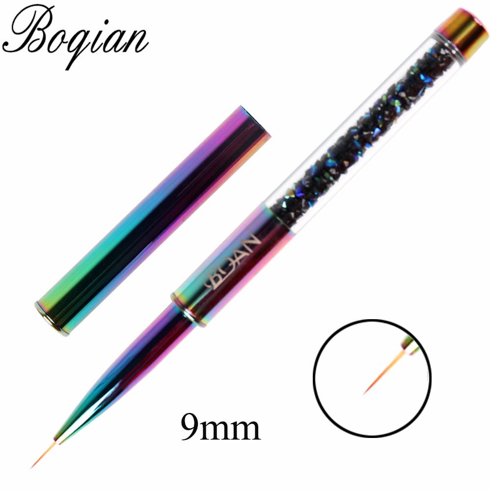 BQAN Rainbow Nail Brush Gel Brush For Manicure Acrylic UV Gel Extension Pen For Nail Polish Painting Drawing Brush Paint Tools