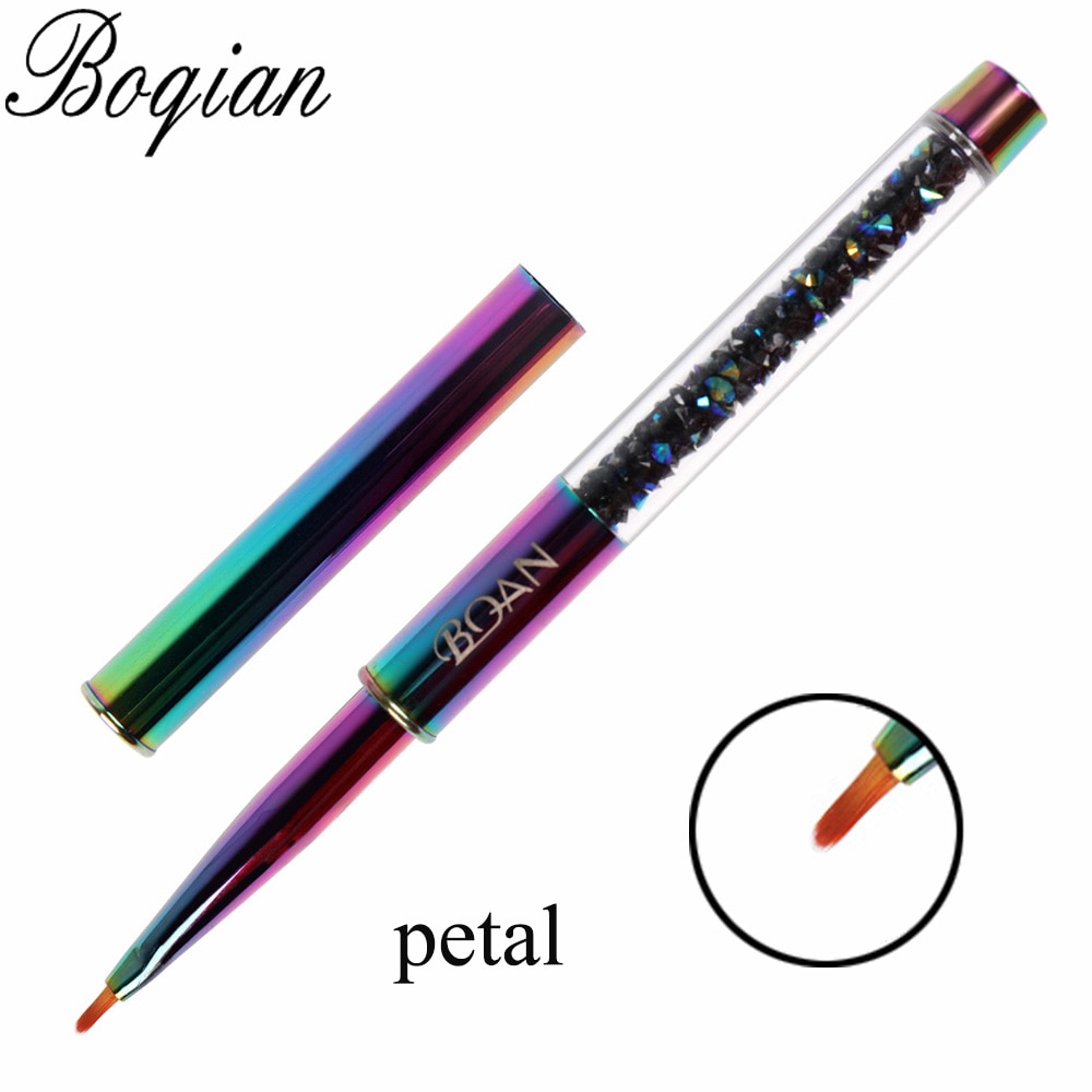 BQAN Rainbow Nail Brush Gel Brush For Manicure Acrylic UV Gel Extension Pen For Nail Polish Painting Drawing Brush Paint Tools