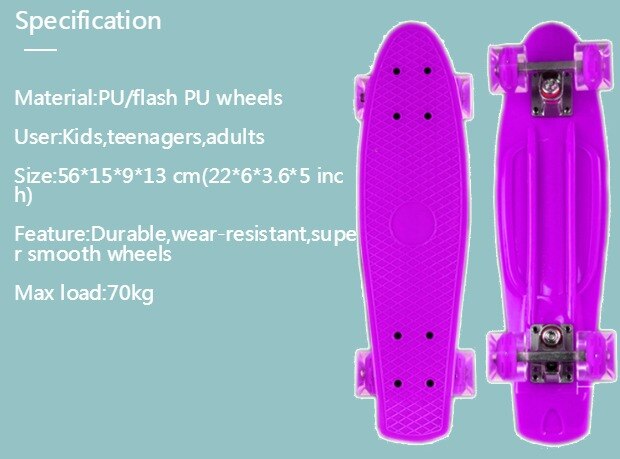 Jusenda 22inch Fish Board Mini Cruiser Skateboard Children Scooter Longboard Skate Boards Retro Penny Board Wheel Truck Bearings Jusenda 22inch Fish Board Mini Cruiser Skateboard Children Scooter Longboard Skate Boards Retro Penny Board Wheel Truck Bearings
