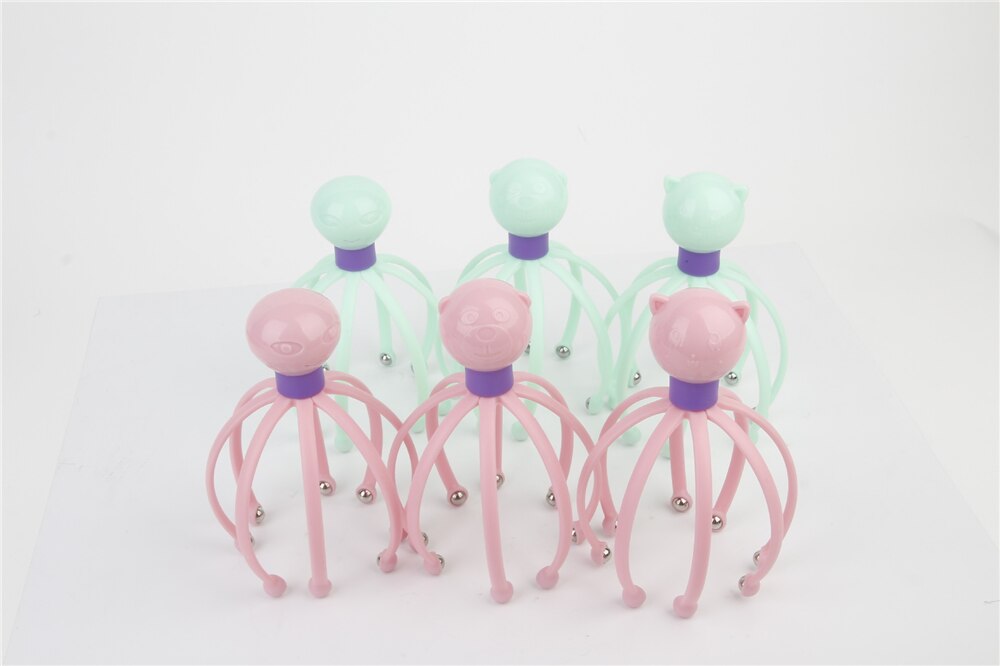 Head Scalp Massager Comb Neck Massage Roller Octopus Claws Magnetic Ball Relax SPA Hair Care for Hair Growth Stress Relief Rest