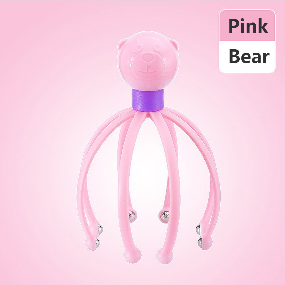 Head Scalp Massager Comb Neck Massage Roller Octopus Claws Magnetic Ball Relax SPA Hair Care for Hair Growth Stress Relief Rest