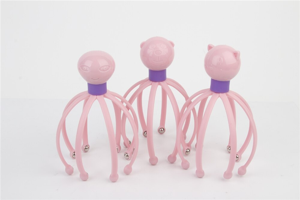 Head Scalp Massager Comb Neck Massage Roller Octopus Claws Magnetic Ball Relax SPA Hair Care for Hair Growth Stress Relief Rest