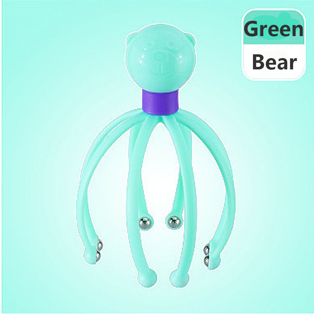 Head Scalp Massager Comb Neck Massage Roller Octopus Claws Magnetic Ball Relax SPA Hair Care for Hair Growth Stress Relief Rest