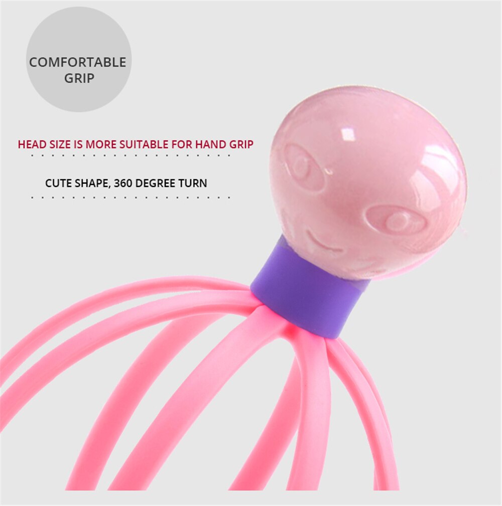 Head Scalp Massager Comb Neck Massage Roller Octopus Claws Magnetic Ball Relax SPA Hair Care for Hair Growth Stress Relief Rest