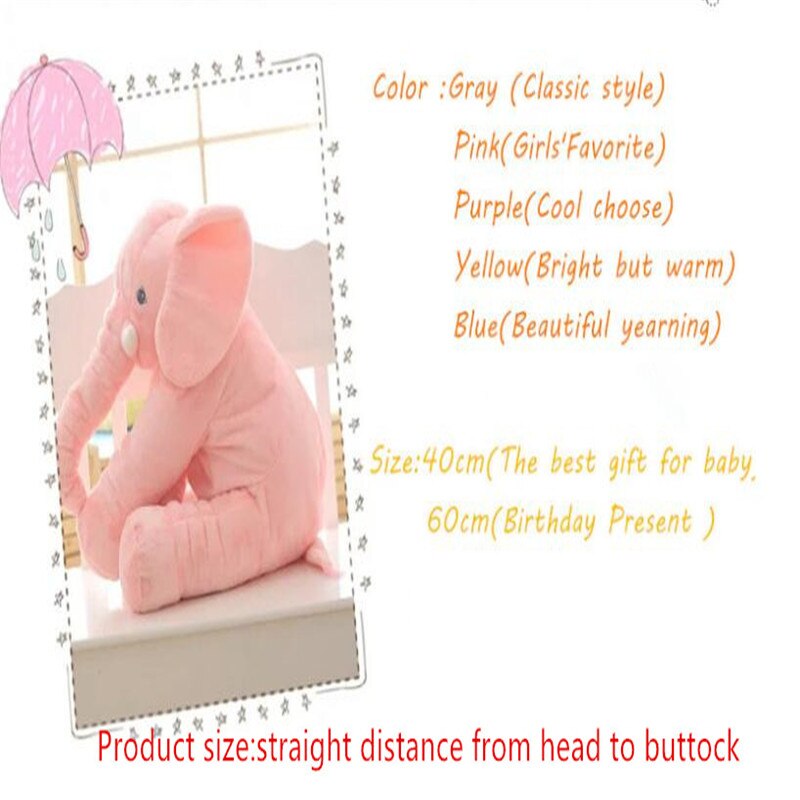 40/60cm Fashion Baby Animal Plush Elephant Doll Stuffed Elephant Plush Soft Pillow Kid Toy Children Room Bed Decoration Toy Gift 40/60cm Fashion Baby Animal Plush Elephant Doll Stuffed Elephant Plush Soft Pillow Kid Toy Children Room Bed Decoration Toy Gift