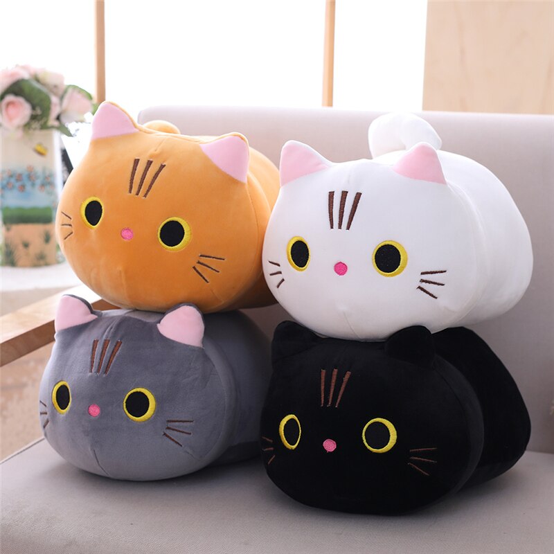 Cartoon Soft Cat Plush Toy Children's Toy Sofa Pillow Cushion Kawaii Padded Toy Gift Children's Room Decoration