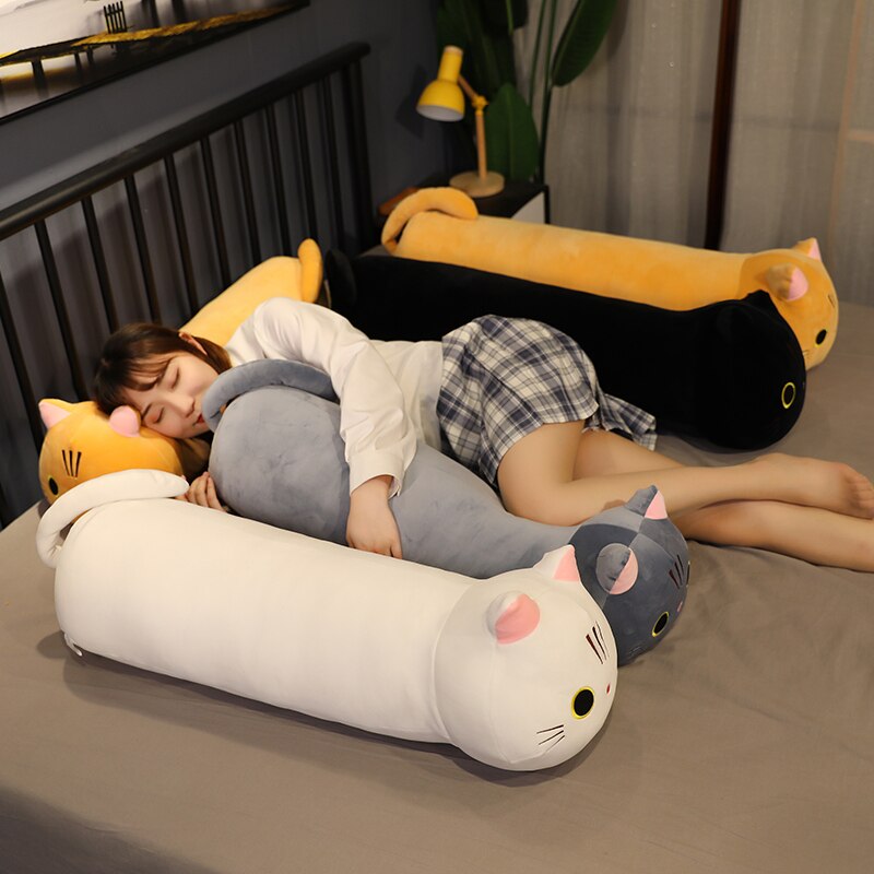 Cartoon Soft Cat Plush Toy Children's Toy Sofa Pillow Cushion Kawaii Padded Toy Gift Children's Room Decoration