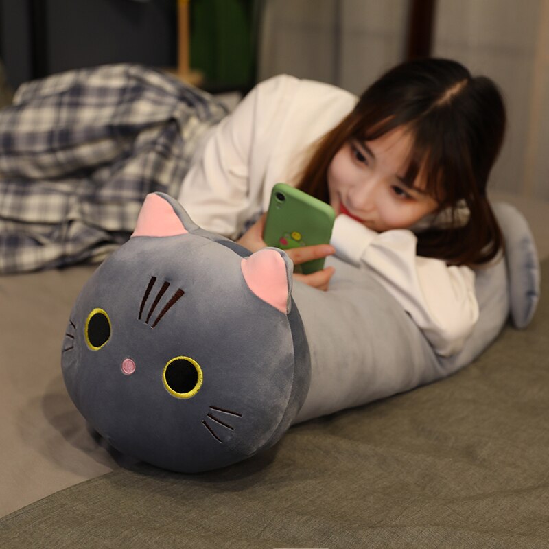 Cartoon Soft Cat Plush Toy Children's Toy Sofa Pillow Cushion Kawaii Padded Toy Gift Children's Room Decoration