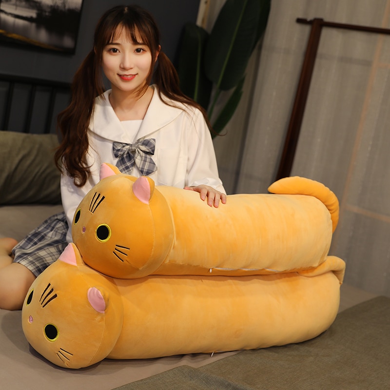 Cartoon Soft Cat Plush Toy Children's Toy Sofa Pillow Cushion Kawaii Padded Toy Gift Children's Room Decoration