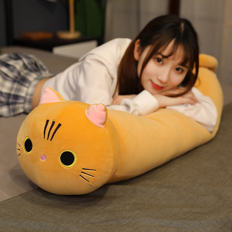 Cartoon Soft Cat Plush Toy Children's Toy Sofa Pillow Cushion Kawaii Padded Toy Gift Children's Room Decoration