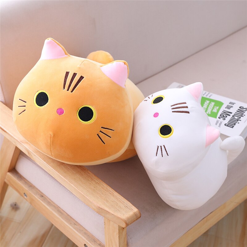 Cartoon Soft Cat Plush Toy Children's Toy Sofa Pillow Cushion Kawaii Padded Toy Gift Children's Room Decoration