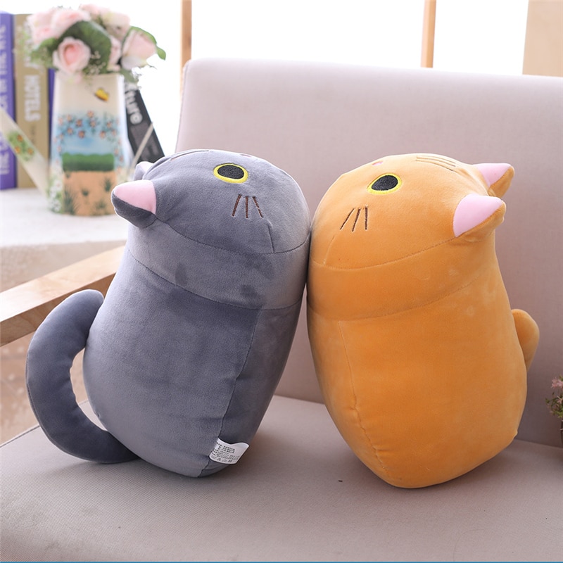 Cartoon Soft Cat Plush Toy Children's Toy Sofa Pillow Cushion Kawaii Padded Toy Gift Children's Room Decoration