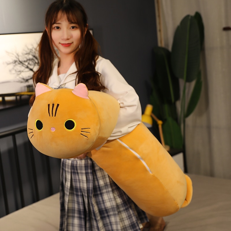 Cartoon Soft Cat Plush Toy Children's Toy Sofa Pillow Cushion Kawaii Padded Toy Gift Children's Room Decoration