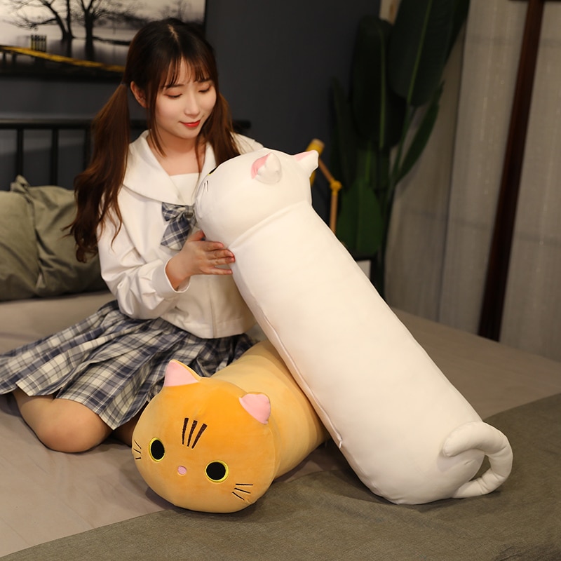 Cartoon Soft Cat Plush Toy Children's Toy Sofa Pillow Cushion Kawaii Padded Toy Gift Children's Room Decoration