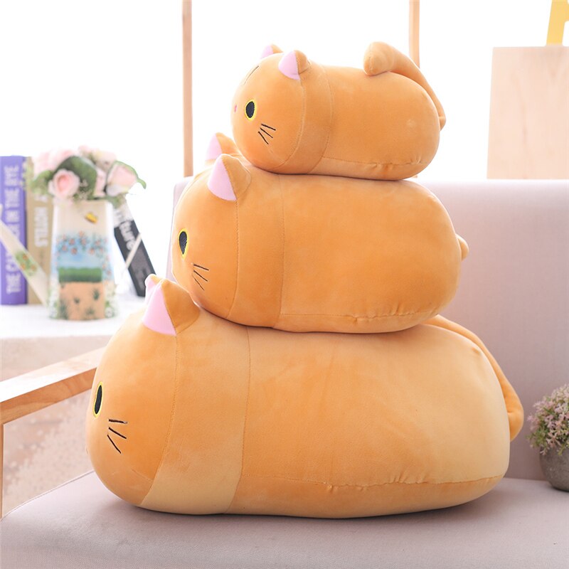 Cartoon Soft Cat Plush Toy Children's Toy Sofa Pillow Cushion Kawaii Padded Toy Gift Children's Room Decoration