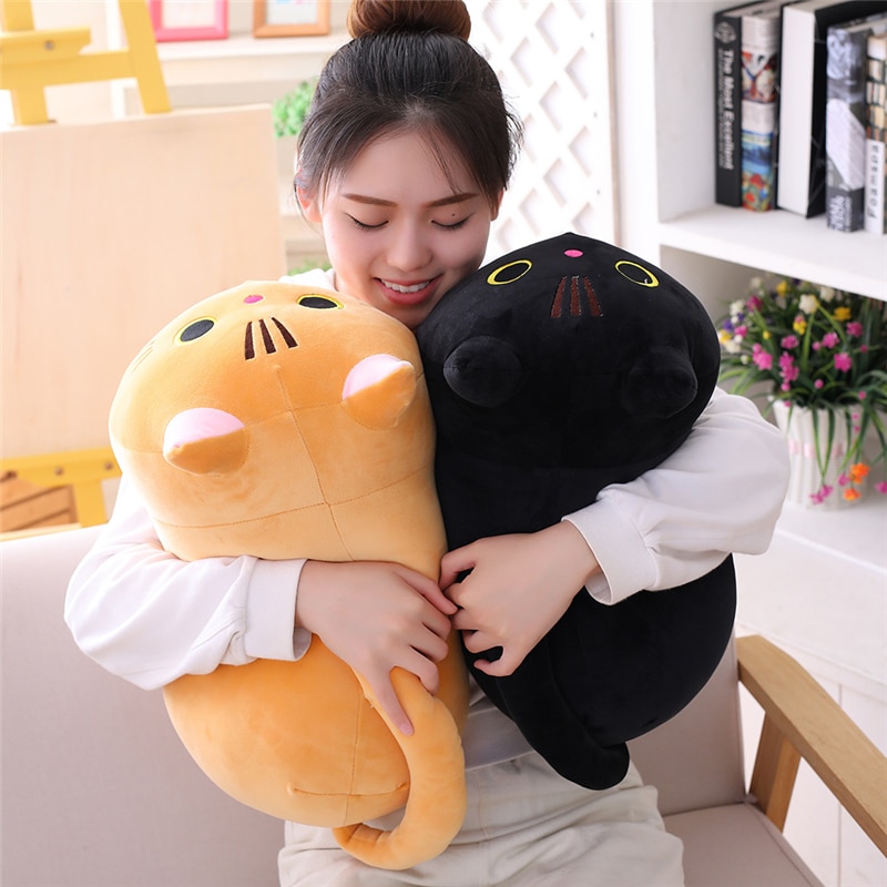 Cartoon Soft Cat Plush Toy Children's Toy Sofa Pillow Cushion Kawaii Padded Toy Gift Children's Room Decoration