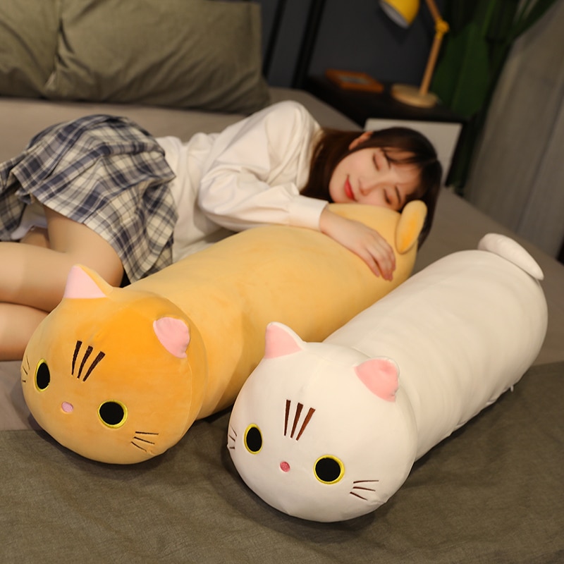 Cartoon Soft Cat Plush Toy Children's Toy Sofa Pillow Cushion Kawaii Padded Toy Gift Children's Room Decoration