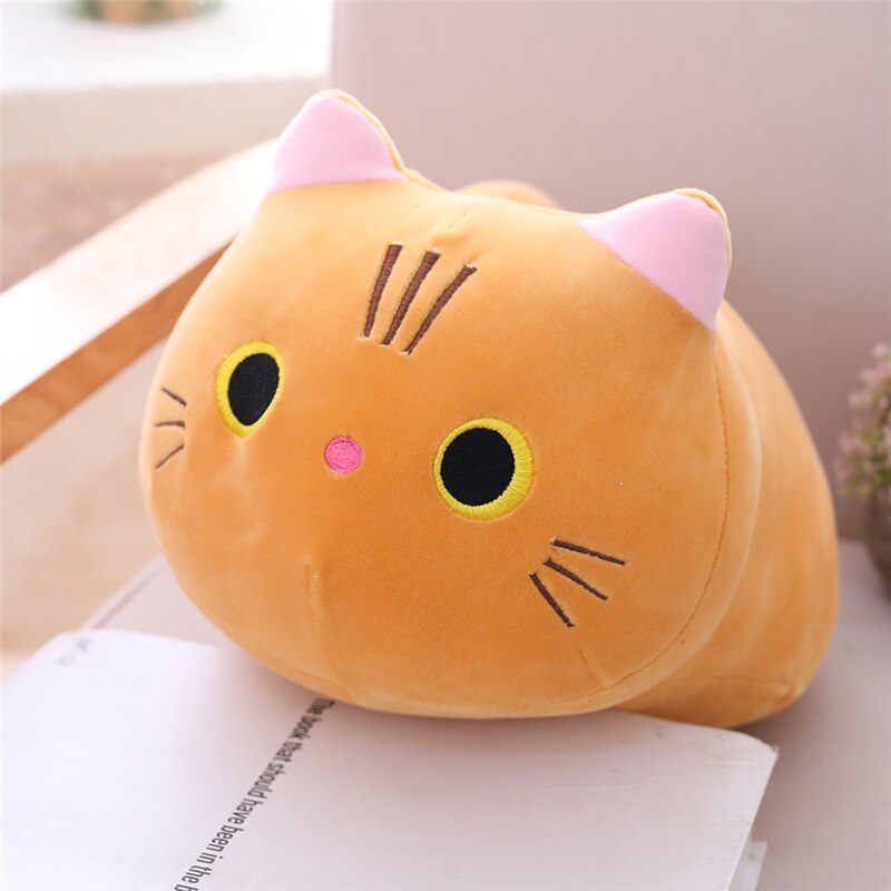 Cartoon Soft Cat Plush Toy Children's Toy Sofa Pillow Cushion Kawaii Padded Toy Gift Children's Room Decoration