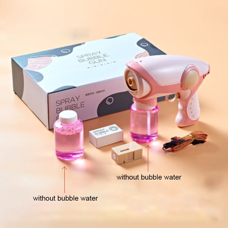 2020 New Summer Smoke Magic Bubble Machine Electric Automatic Bubble Blower Maker Gun Kids Outdoor Toys Birthday Gift