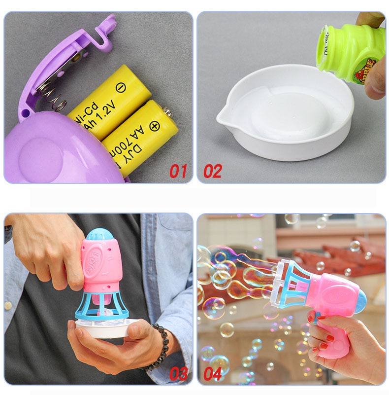 Summer Funny Magic Bubble Blower Machine Electric Automatic Bubble Maker Gun with Mini Fan Kids Outdoor Toys Wedding Supplies