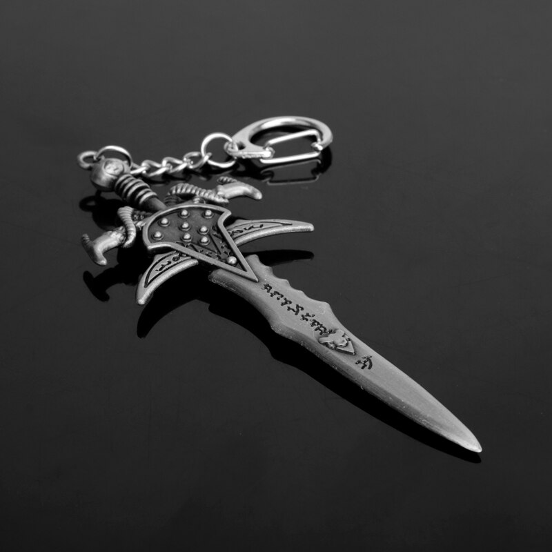World of Warcraft Frostmourne Sword Weapon Keychain Game WOW Metal Keyring The Lich King Key Chain GLOW in the DARK luminous World of Warcraft Frostmourne Sword Weapon Keychain Game WOW Metal Keyring The Lich King Key Chain GLOW in the DARK luminous