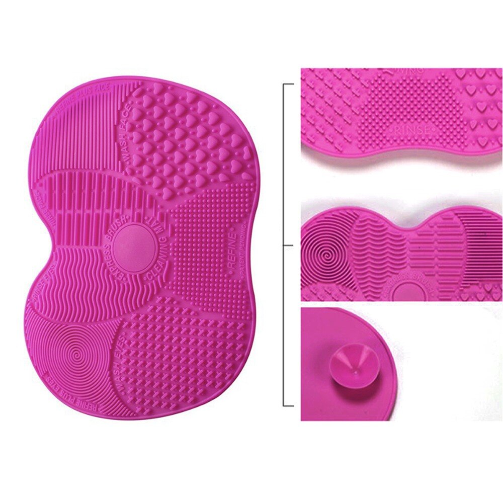 Silicone Makeup Brush Cleaner Foundation Makeup Brush Scrubber Board Pad Make Up Washing Brush Gel Cleaning Mat Hand Tool