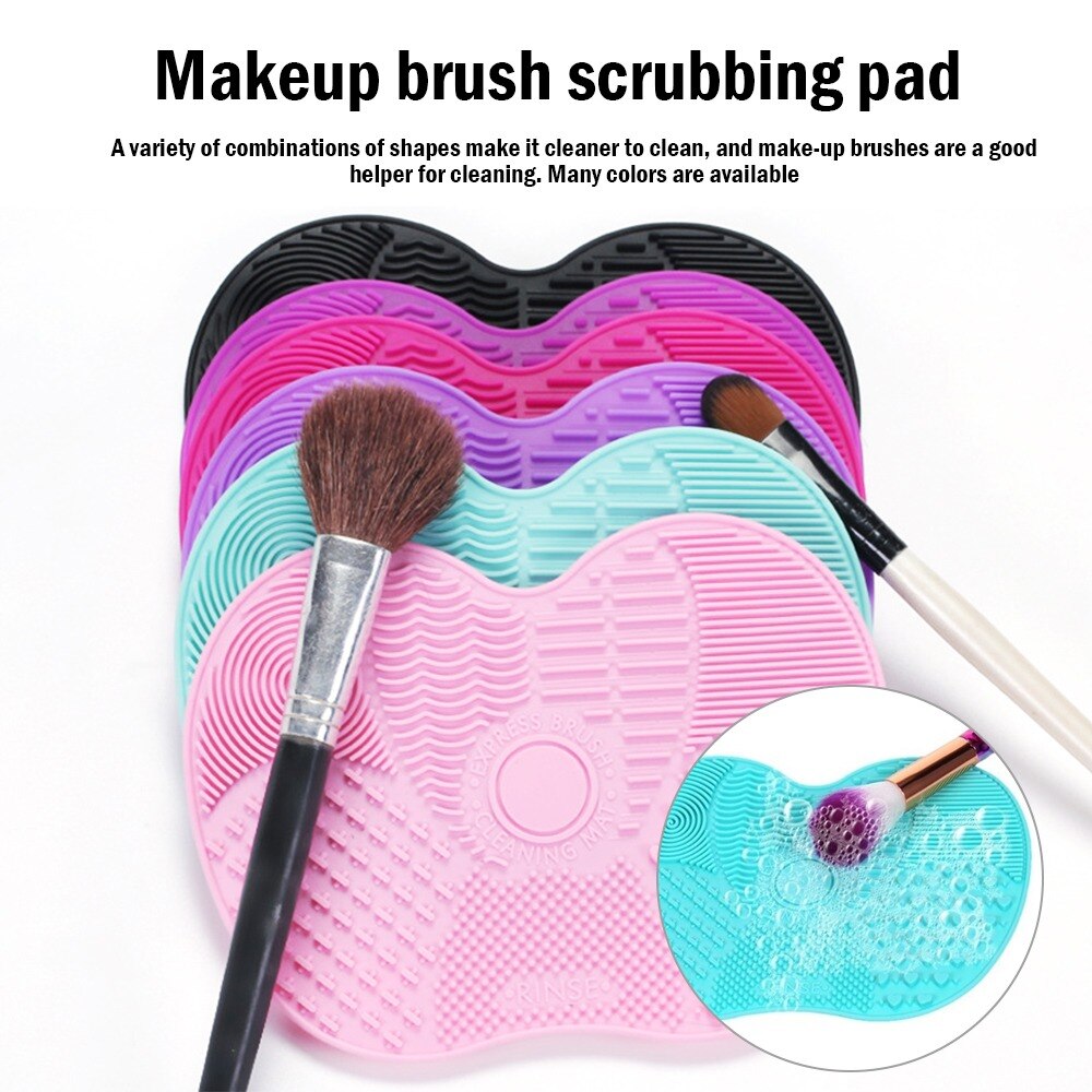 Silicone Makeup Brush Cleaner Foundation Makeup Brush Scrubber Board Pad Make Up Washing Brush Gel Cleaning Mat Hand Tool