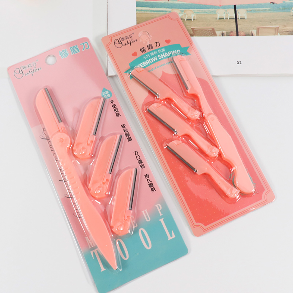 10pcs Eyebrow Trimmer Portable Eyebrow Razor Shaver Eye Brow Shaper Face Razor Facial Hair Remover for Women Beauty Makeup Tools