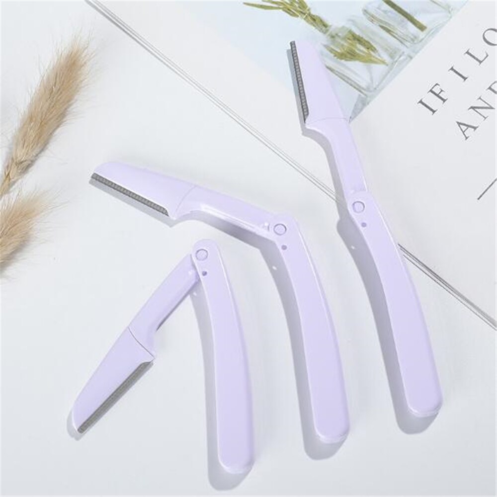 10pcs Eyebrow Trimmer Portable Eyebrow Razor Shaver Eye Brow Shaper Face Razor Facial Hair Remover for Women Beauty Makeup Tools