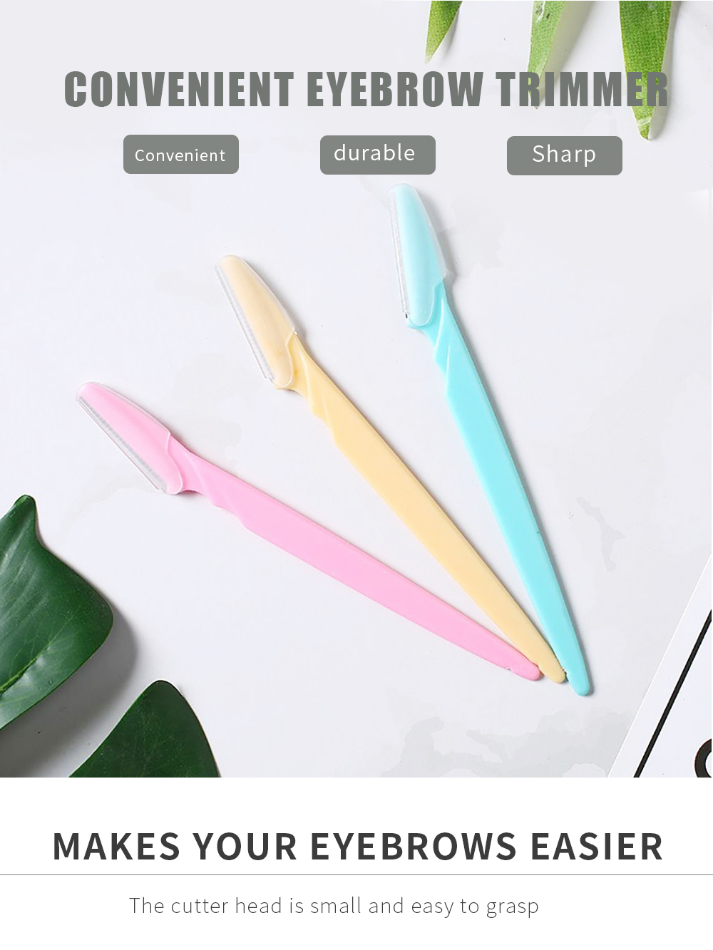 10pcs Eyebrow Trimmer Portable Eyebrow Razor Shaver Eye Brow Shaper Face Razor Facial Hair Remover for Women Beauty Makeup Tools