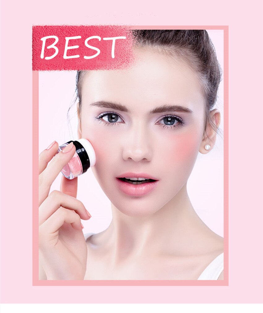 ILISYA Soft Face Blusher Powder Cheek Rouge Nourishing Nude Makeup Brightening Complexion Repair