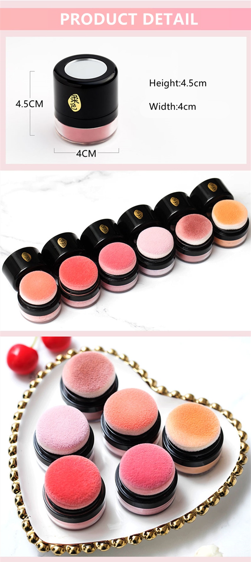 ILISYA Soft Face Blusher Powder Cheek Rouge Nourishing Nude Makeup Brightening Complexion Repair