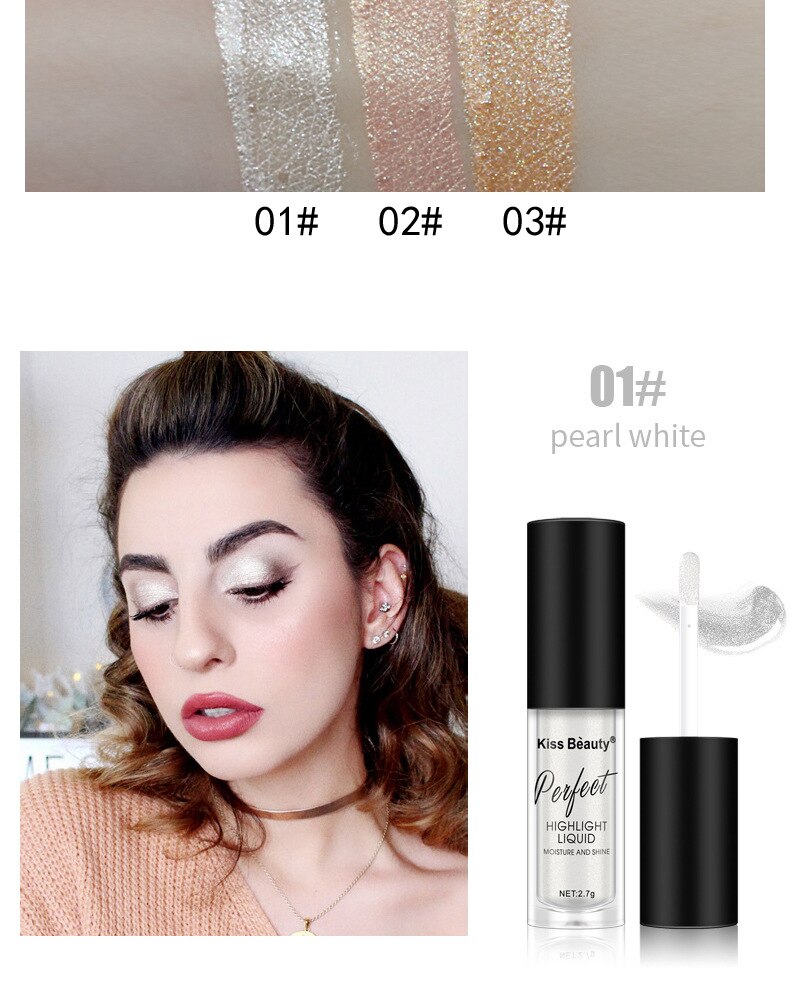 Makeup Highlighter Face Brightener High-light lying silkworm brightening Eye shadow liquid foundation concealer lasting