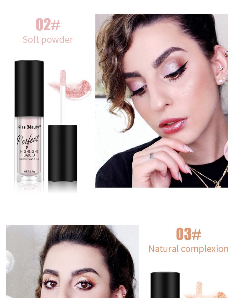Makeup Highlighter Face Brightener High-light lying silkworm brightening Eye shadow liquid foundation concealer lasting