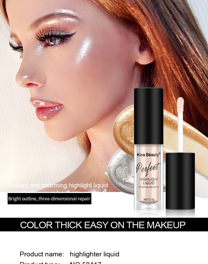 Makeup Highlighter Face Brightener High-light lying silkworm brightening Eye shadow liquid foundation concealer lasting