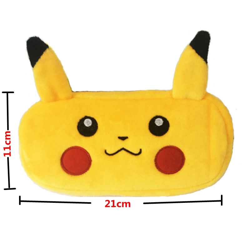 Kawaii Cartoon Pencil Case Plush Cute Handle Pencilcase School Supplies Pencil Bag for Boy Girl Stationery Pouch