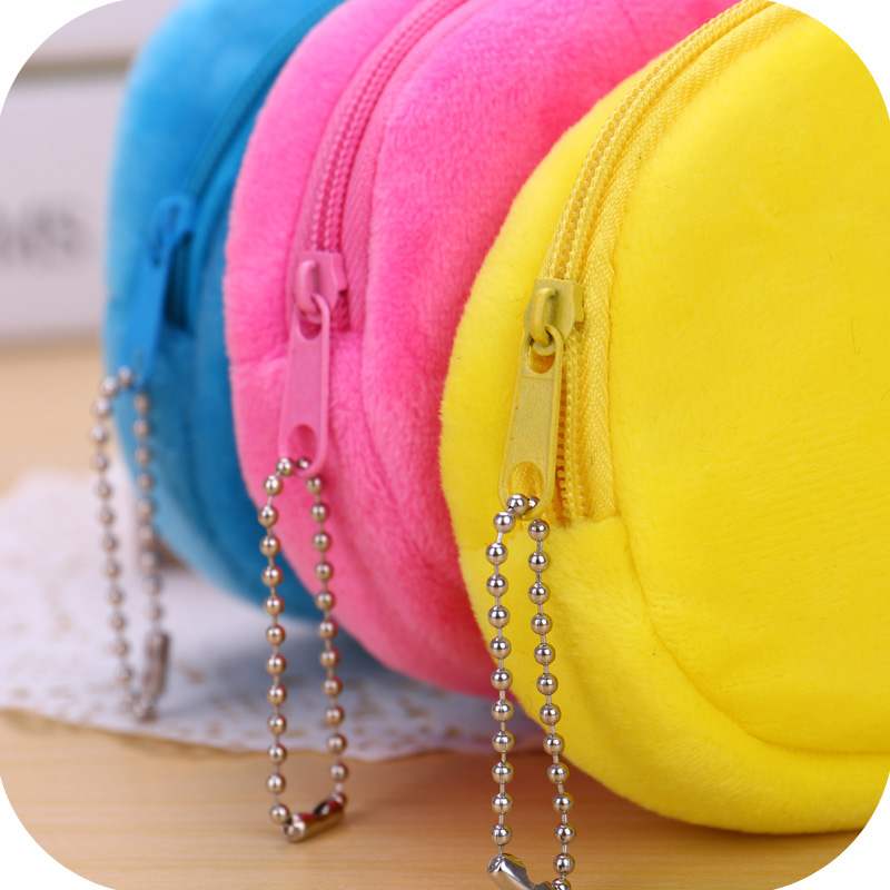 Kawaii Cartoon Pencil Case Plush Cute Handle Pencilcase School Supplies Pencil Bag for Boy Girl Stationery Pouch