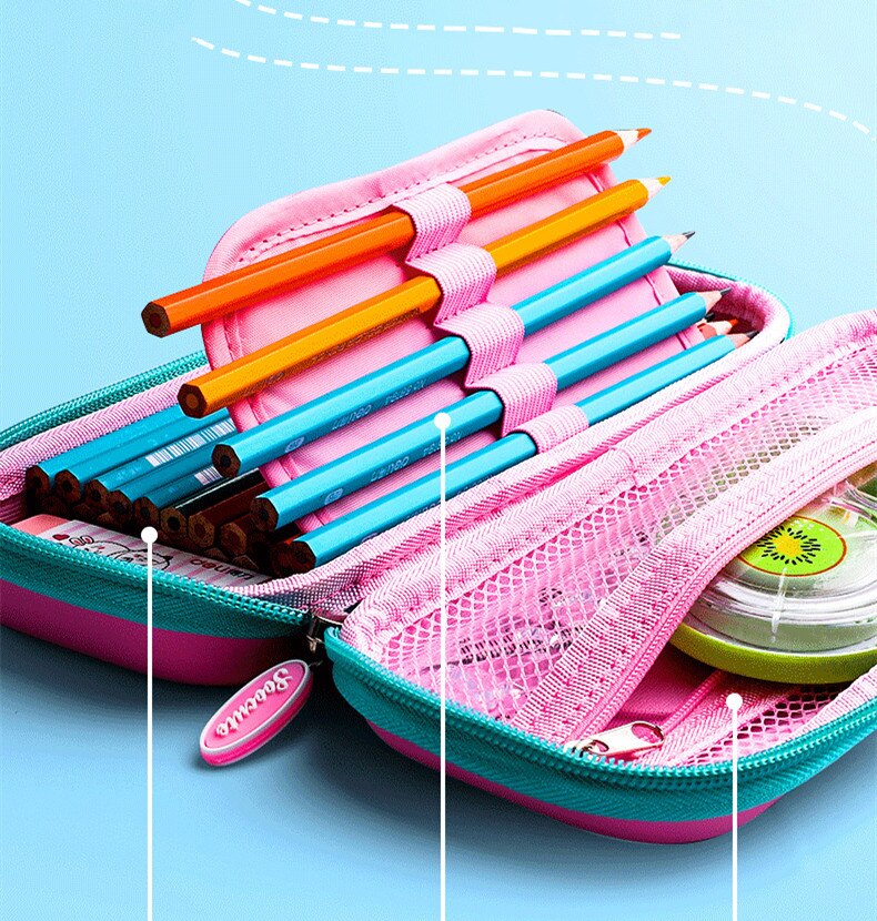 3D stereo animal pencil case plastic Stationery box School Pencil cases for girls pen case student pencil box cute pen bag gifts