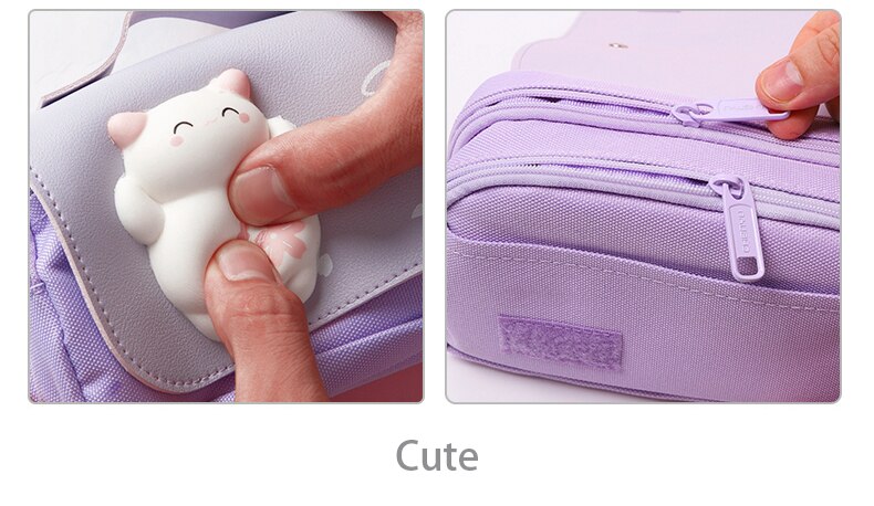 Large Capacity Pencil Case Kawaii Canvas three Layer Pen Brushes Pouch Pencil Bag Portable Box Gifts Supplies School Stationery Large Capacity Pencil Case Kawaii Canvas three Layer Pen Brushes Pouch Pencil Bag Portable Box Gifts Supplies School Stationery