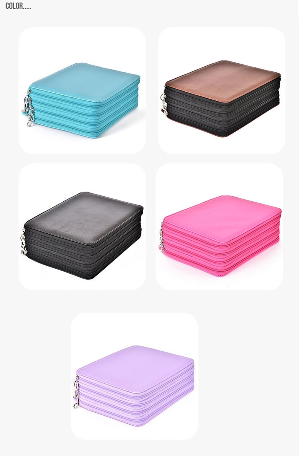 184/200/252 Slots Pencil Case School Pencilcase for Girls Boys Pen Box Large Penal Stationery Bag Big Cartridge Office Pouch Kit