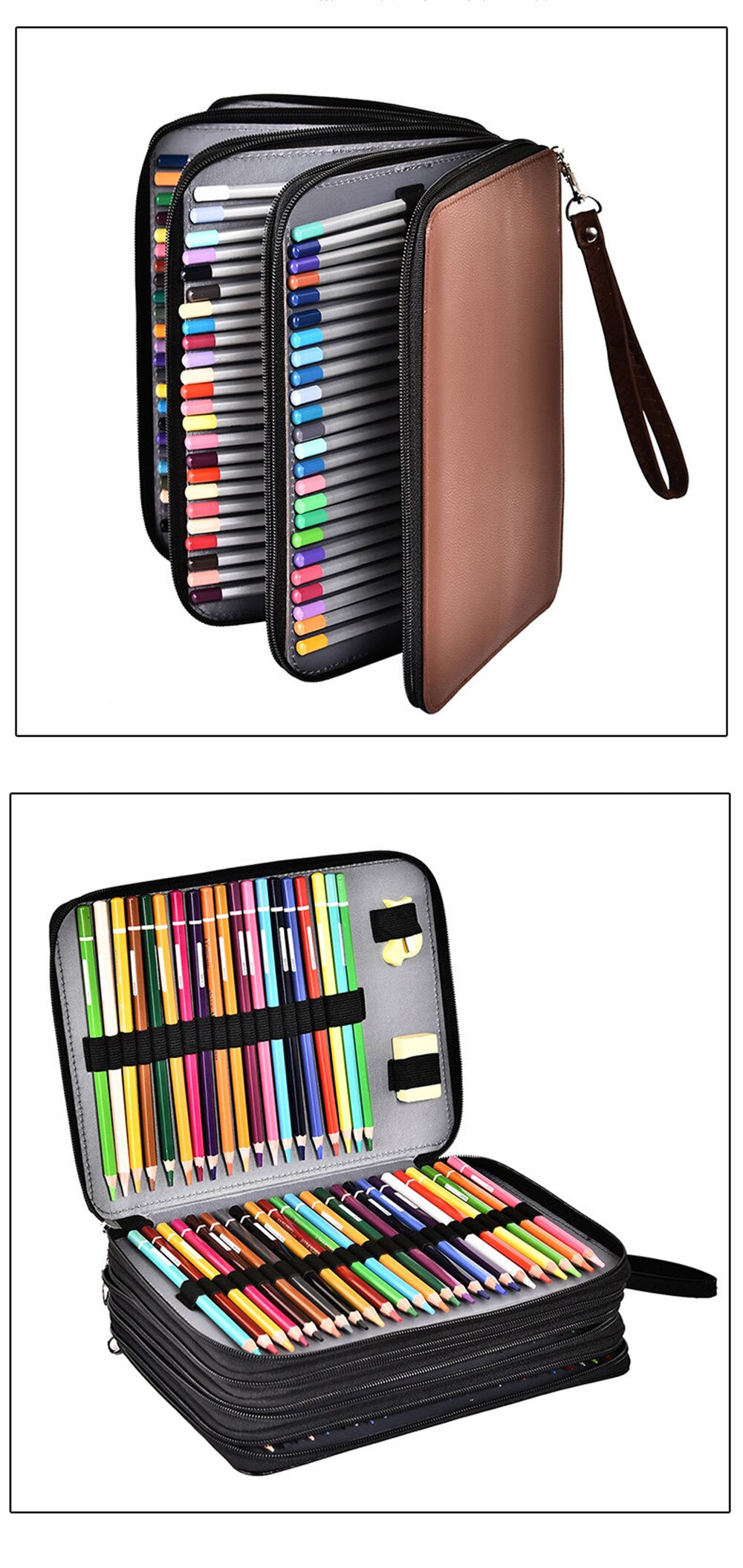 184/200/252 Slots Pencil Case School Pencilcase for Girls Boys Pen Box Large Penal Stationery Bag Big Cartridge Office Pouch Kit