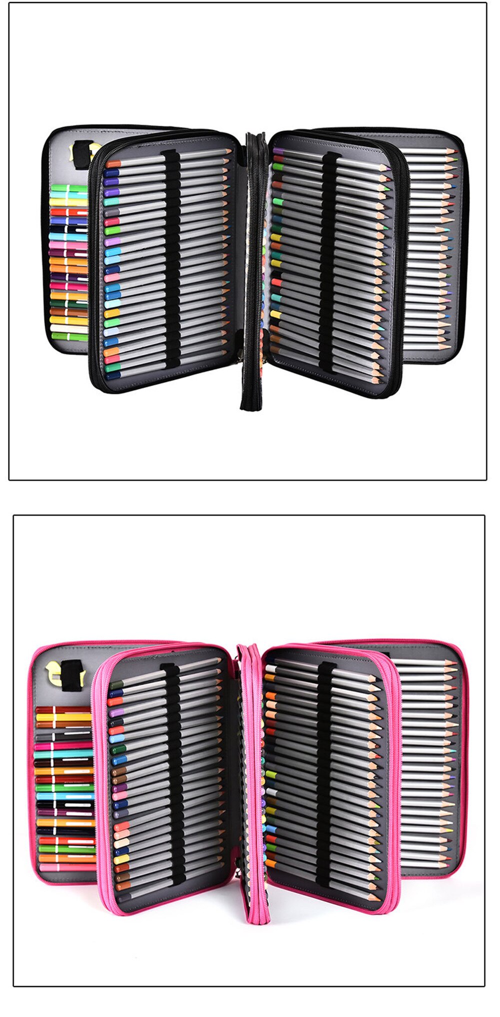 184/200/252 Slots Pencil Case School Pencilcase for Girls Boys Pen Box Large Penal Stationery Bag Big Cartridge Office Pouch Kit