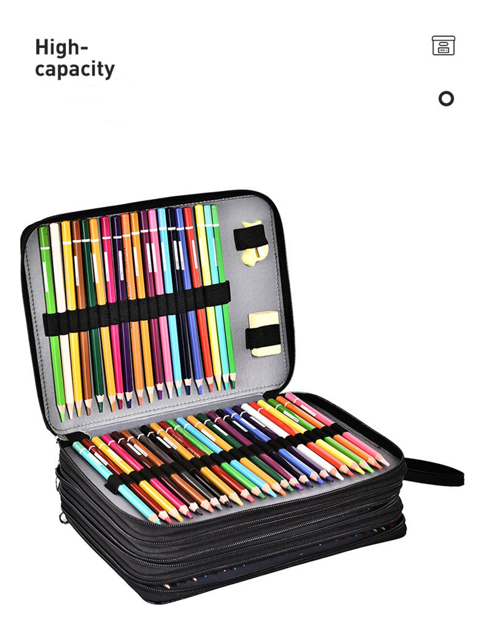 184/200/252 Slots Pencil Case School Pencilcase for Girls Boys Pen Box Large Penal Stationery Bag Big Cartridge Office Pouch Kit