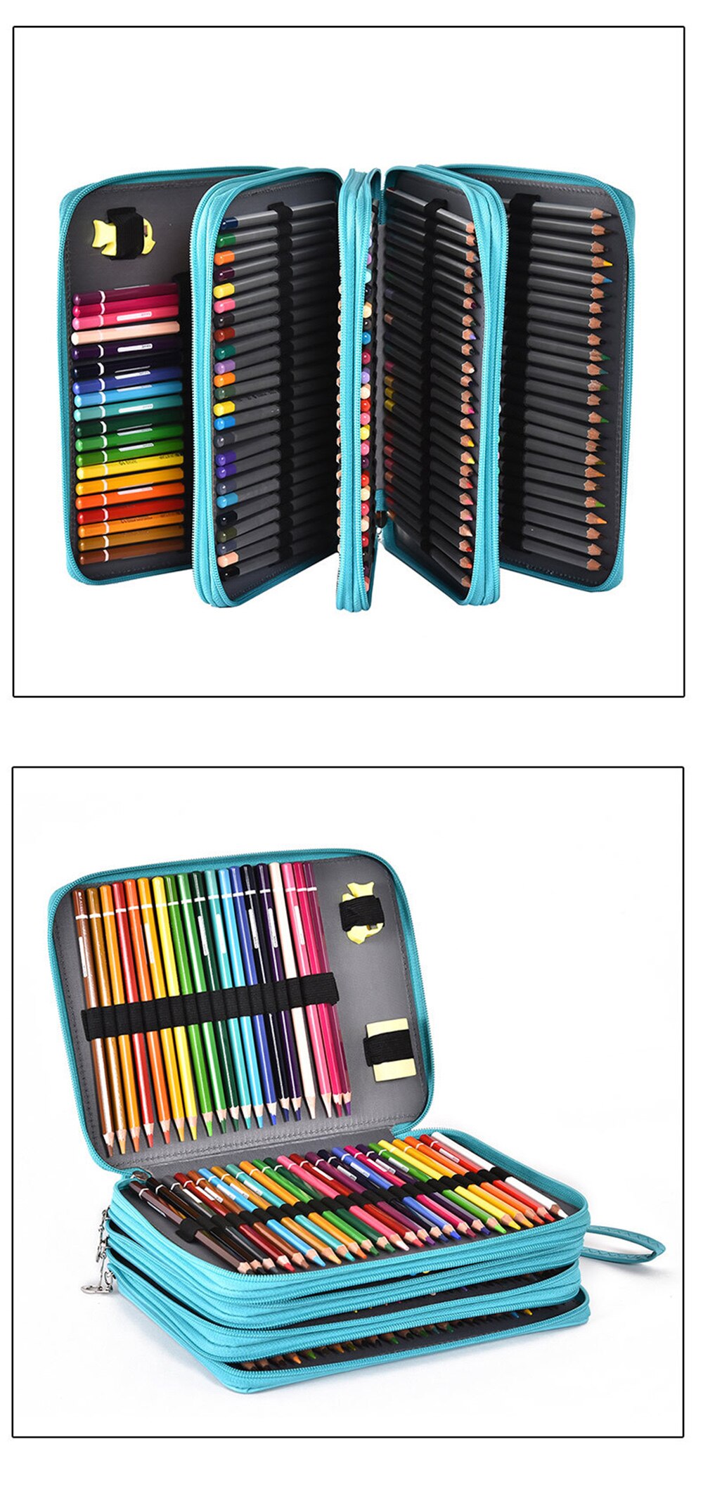 184/200/252 Slots Pencil Case School Pencilcase for Girls Boys Pen Box Large Penal Stationery Bag Big Cartridge Office Pouch Kit